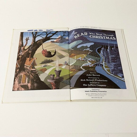 Vintage 1980 The Bear Who Slept Through Christmas by John Barrett Hardcover Book - Picture 10 of 16
